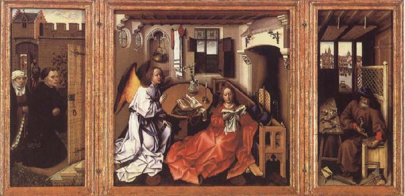 Robert Campin Annunciation The Merode Altarpiece oil painting picture